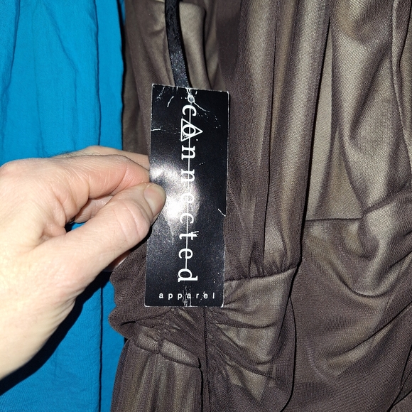 Connected Apparel Dress, Size 12, Mocha Style#T0964307M - Picture 9 of 13